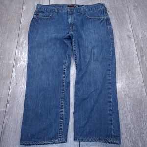 Ariat M4 FR Jeans Mens 40x28 Blue Flame Resistant Low Rise Boot Cut Work Denim